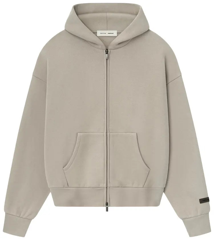 Fear Of God Essentials Zip Up Hoodie - Timber